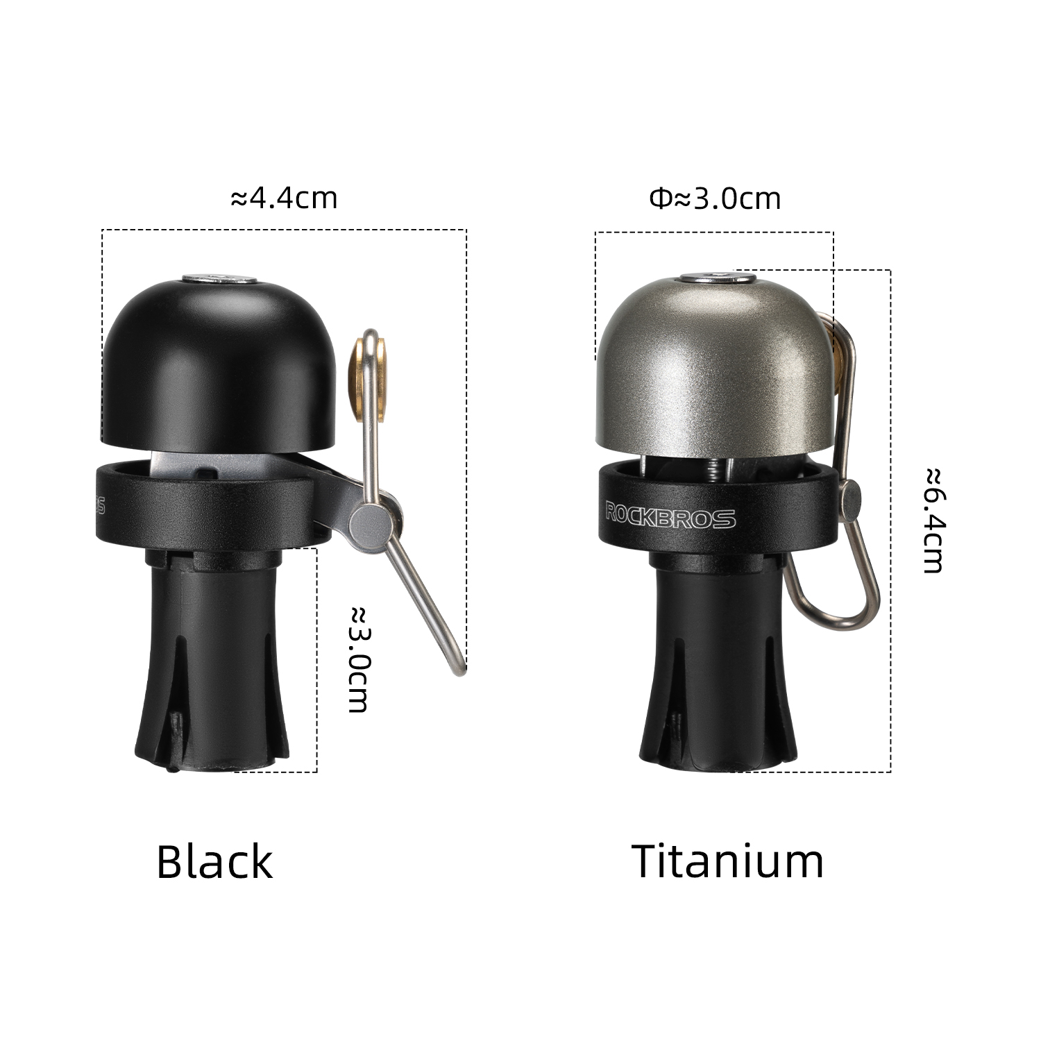 ROCKBROS Bicycle Bell Curved Handlebar Plug Bell Horn Waterproof 80dB Loud High Decibel Ring Alarm Bell Road Bike Accessories