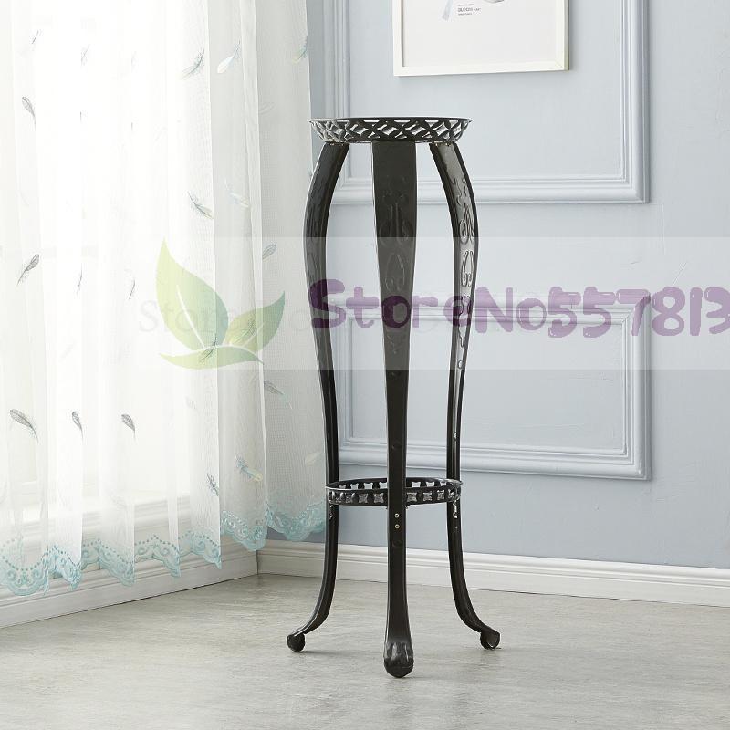 Flower rack rack home office living room balcony green dill wrought iron flower stand floor European bonsai flower stand: Height 80cm 3