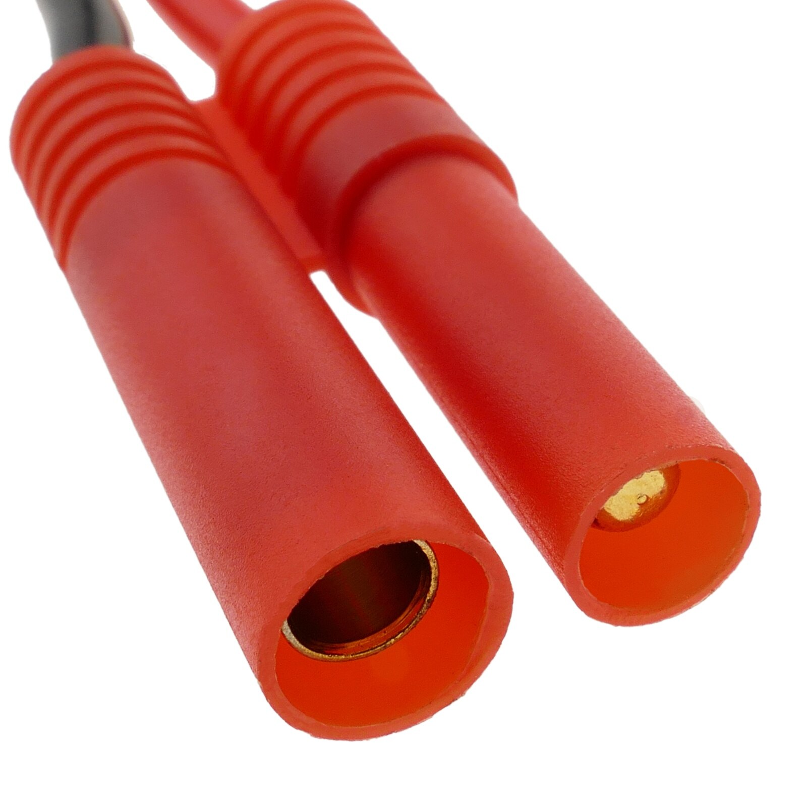 BeMatik - Cable T PLUG macho a HXT Banana 4.0mm de 8cm 14AWG Carga y fuente alimentación