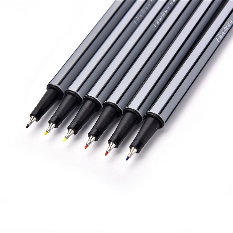 Stylos Fineliner de 24 couleurs, 0.4 MM, avec livre de coloriage Marco, stylo de couleur Super fin, marqueur d'art à base d'encre