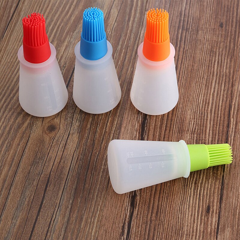 Portable Silicone Oil Bottle with Brush Grill Oil Brushes Liquid Oil Pastry Kitchen Baking BBQ Tool Kitchen Tools for BBQ