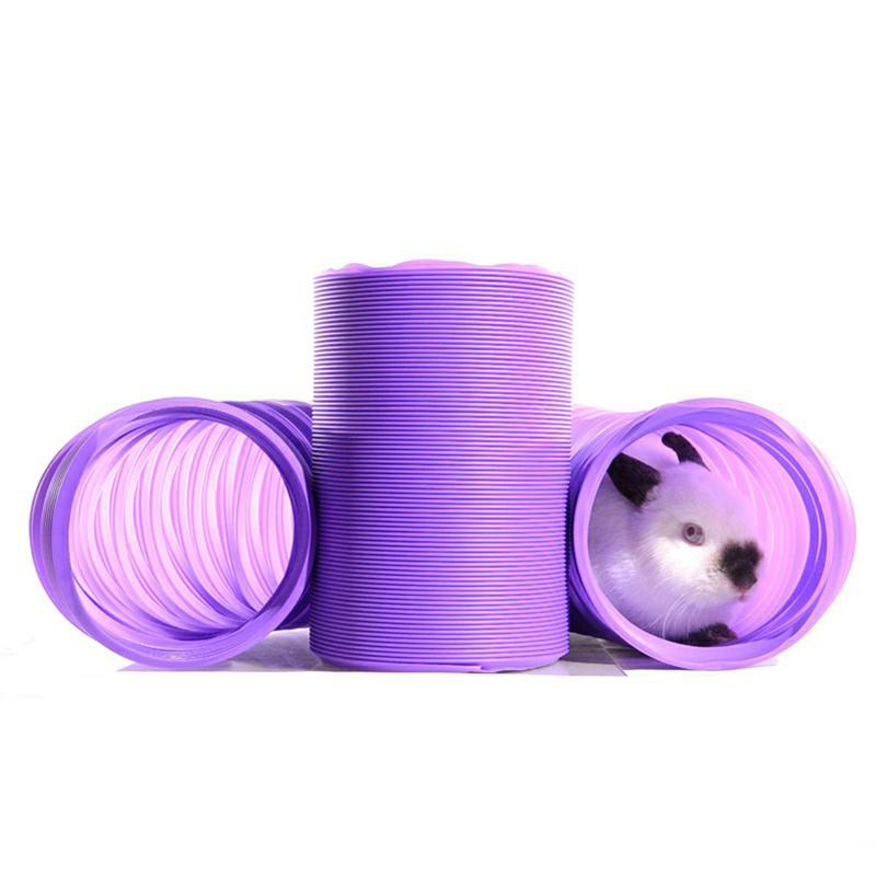Hamster teleskopkanal kanin marsvin tunnel legetøj pink pipe lille kæledyr spil legetøj unikt