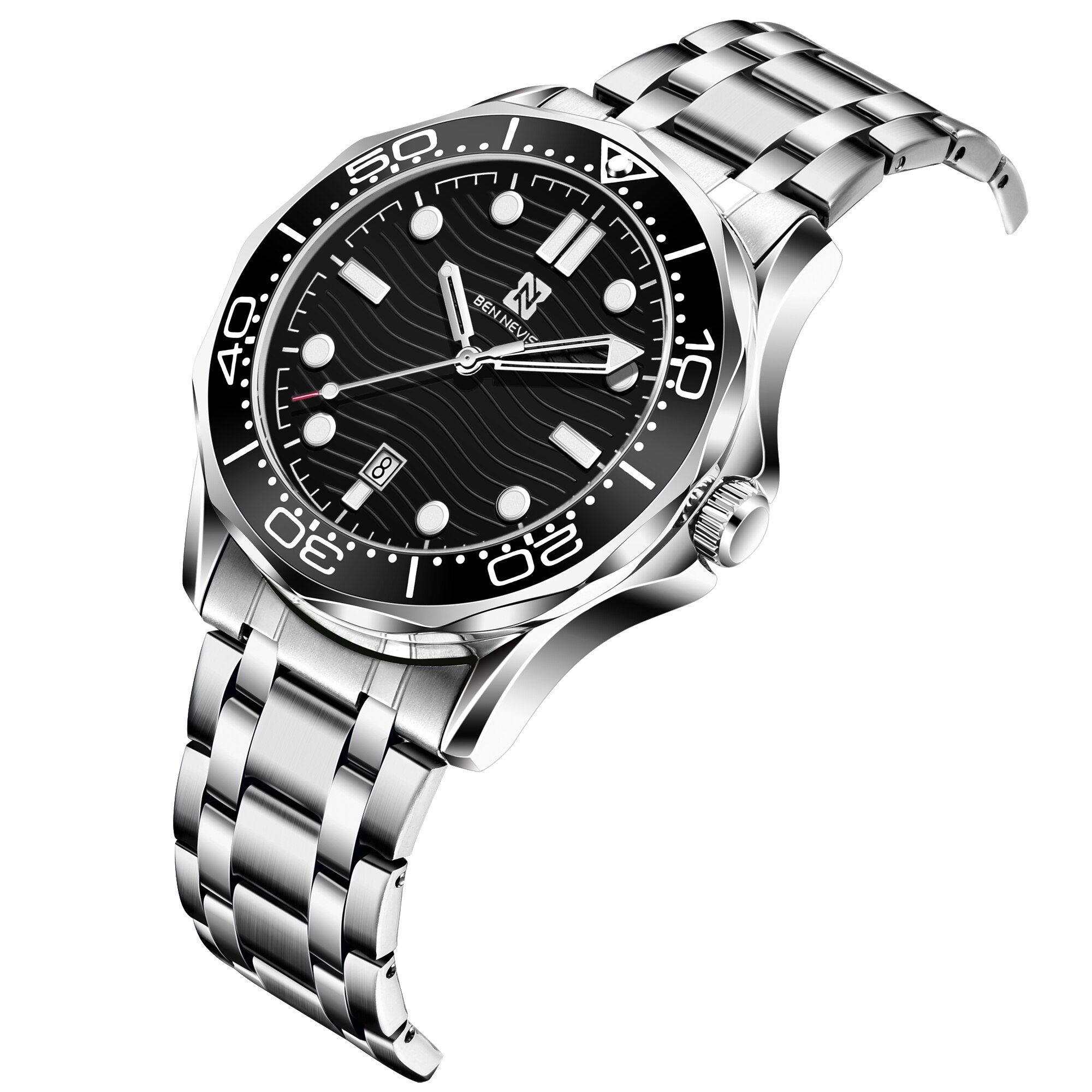BEN NEVIS-reloj de cuarzo deportivo automático, cronógrafo luminoso de negocios