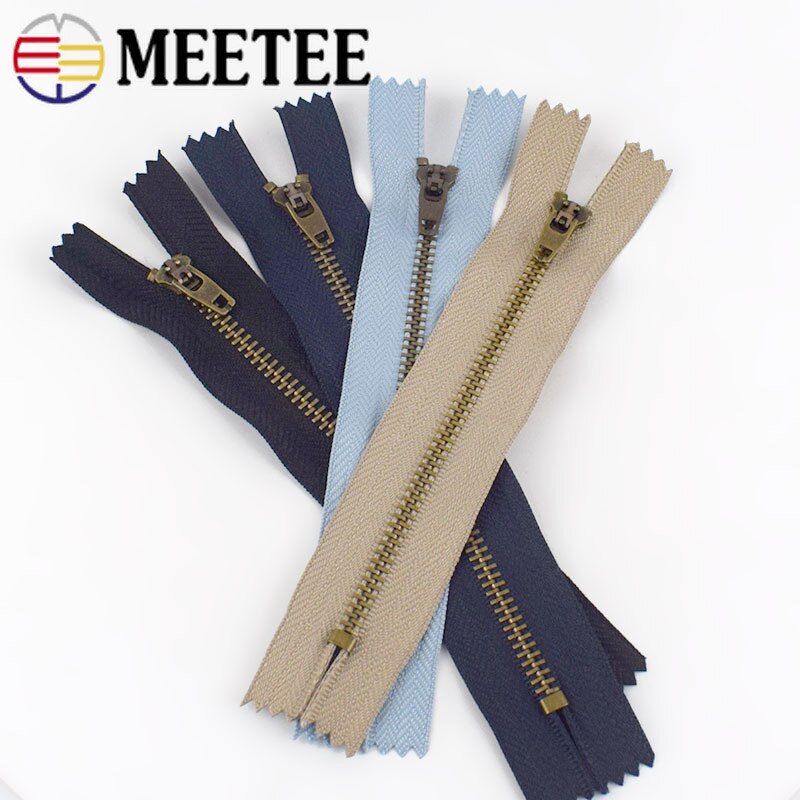 Meetee 10 kpl 10/13/15/18cm 4#  tiivistä metallia vetoketju housut pussit tasku auto lukko sisustus vetoketju tee itse vaate ompelutarvikkeet  za025