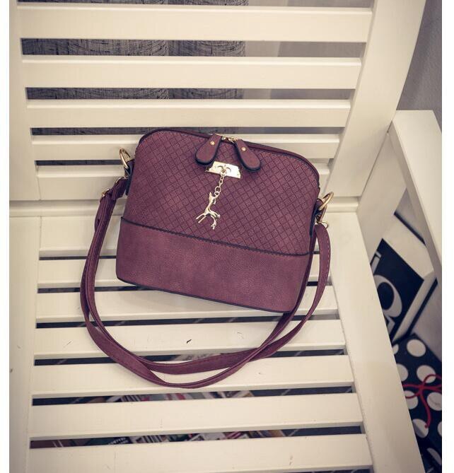 ! 2022 frauen Bote Taschen Mini Tasche Mit Hirsch Spielzeug Hülse bilden Tasche Frauen Schulter Taschen Handtasche bolsa feminina V12: Lila