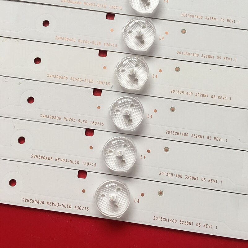 Kit 8 PCS 5LED 400mm LED strip for NS-40D420NA16 SVH390A06 Samsung 2013CHI400 3328N1 05