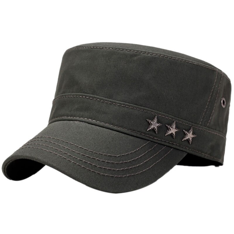 Klassisk vintage flad top herre kasketter sommer hat justerbar monteret udendørs kasket mænd sommer sport løbe cykelhatte