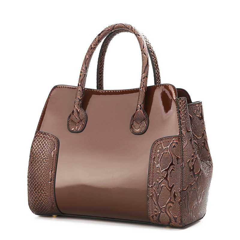 Luxe en cuir verni femmes sac à main 2 ensembles dames Composite sacs sacs de messager dames portefeuille sac à bandoulière