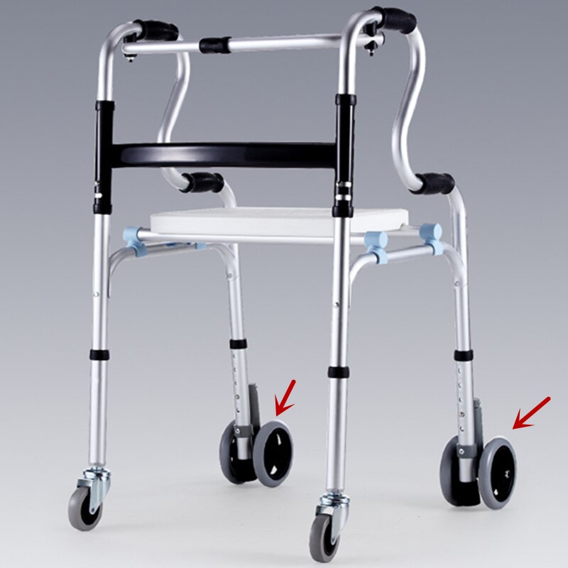 JayCreer Heavy-Duty 5 Silver Vein Universal Walker 5 Inch 2 Grey Wheels