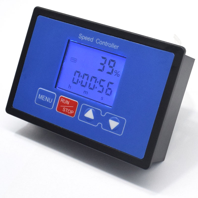 Lcd smart digital skjerm 0 ~ 100%  turteller justerbar 30a pwm dc motorhastighetsregulator timing fjernkontroll 12v 24v 36v 48v