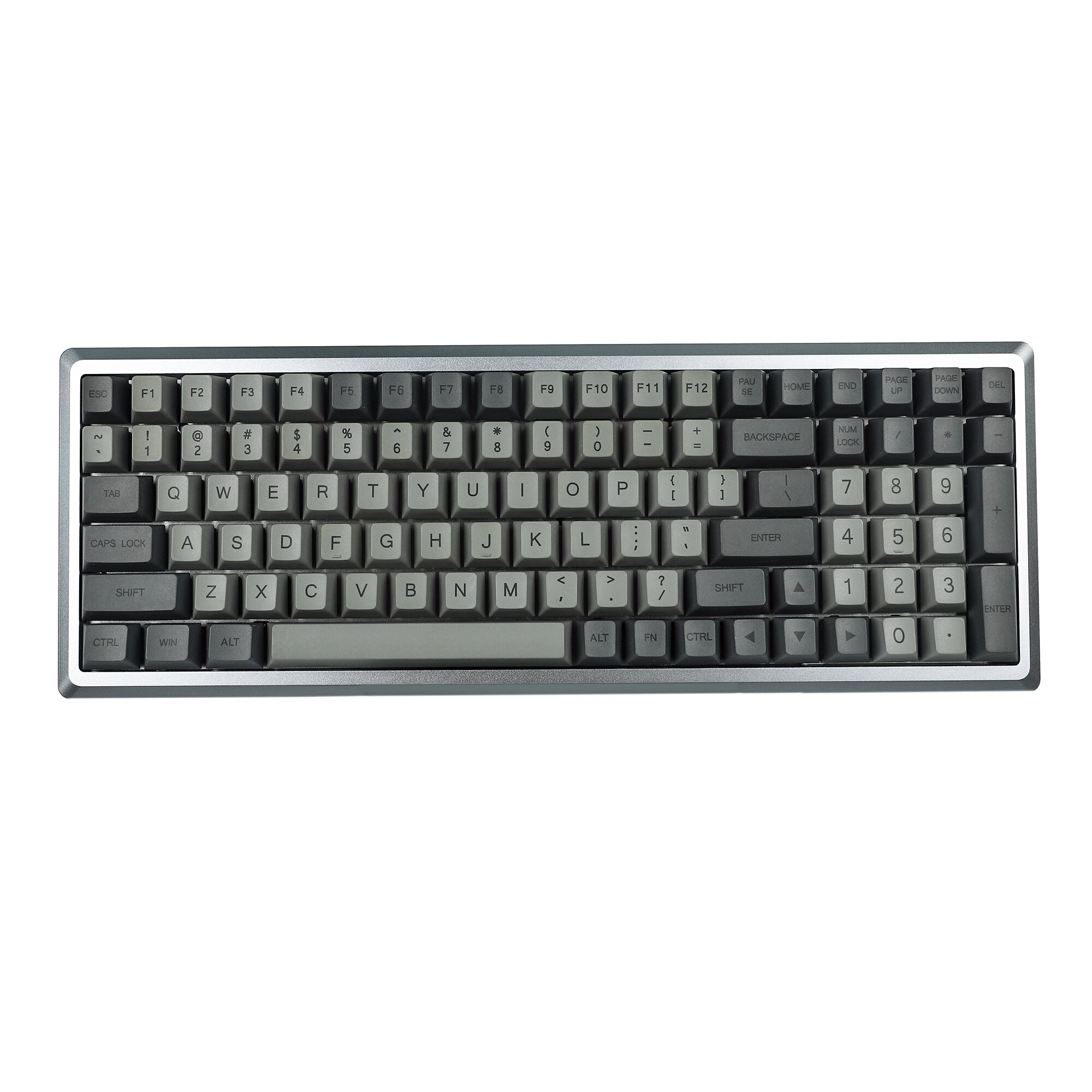 138 Black Gray Keycaps Cherry Profile Dye Sub Thick PBT Mac Keycap set For ANSI ISO 104 TKL GK61 96 75 GMMK Mx Keyboard