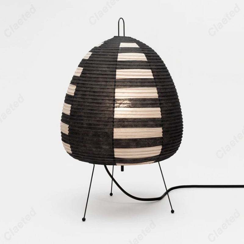 Og minimalistisk led-rispapirbordlampe retro boligindretning stue soveværelse spisestue atmosfære dekorativ belysning: Lysegrå / 11-15w