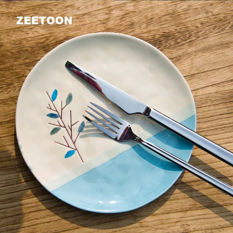 8 Inch Japanse stijl Moderne Plaat Keramische Servies Servies Restaurant Steak Spaghetti Schotel Fruit Gebak Schotel Platte Platen