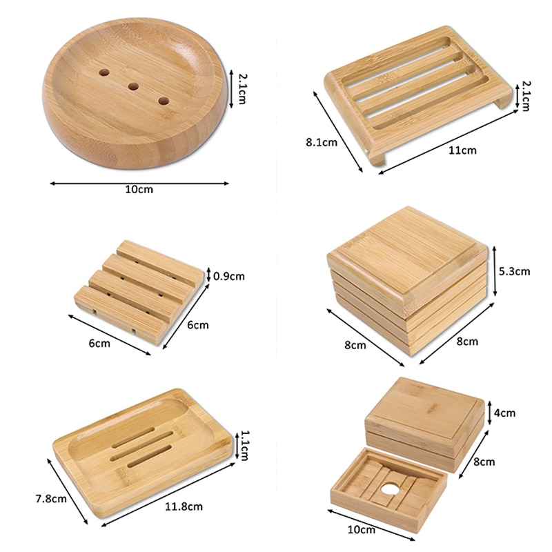 Drewniane mydelniczka Mouldproof DIY Wykonany ręcznie natura kolor bambusa przechowywanie mydła taca akcesoria robić łazienki