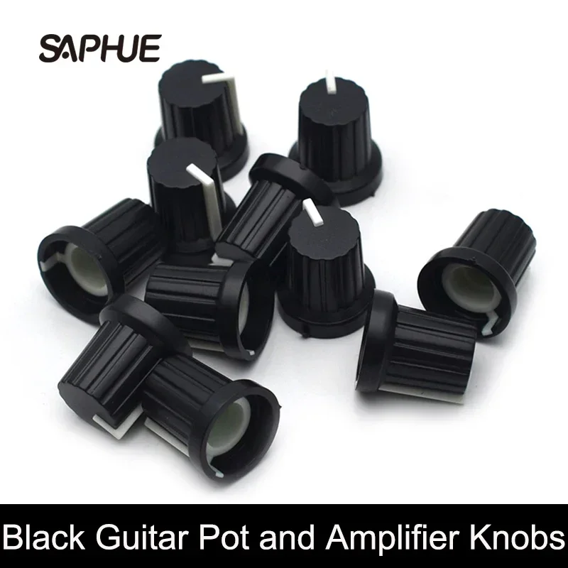 Black Guitar Pot and Amplifier Knobs AMP Volume Tone Control Speed Knobs for Guitar Bass