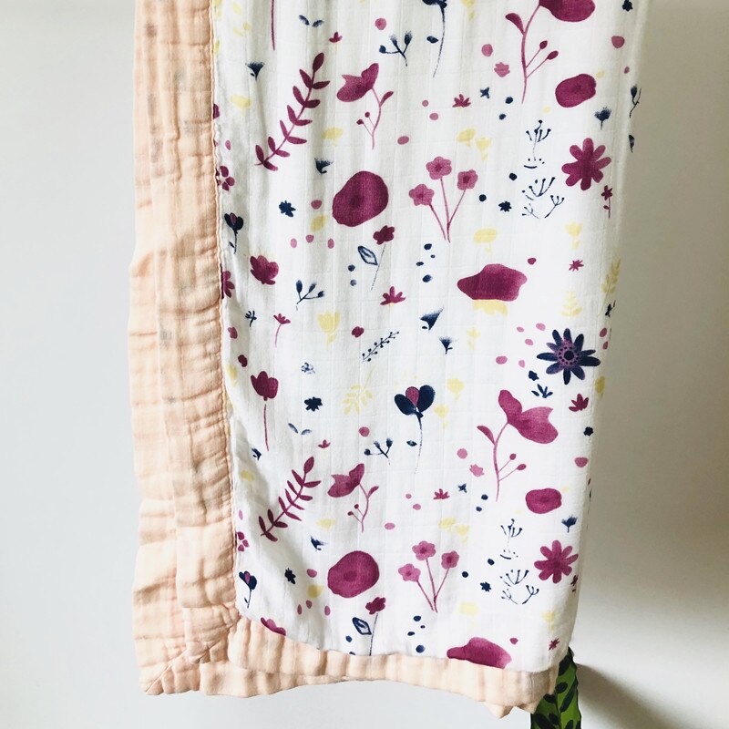 Couette en mousseline de bambou à quatre couches | Couverture en mousseline de bambou pour bébé, mousseline arbre à langes mieux que Aden Anais bébé/couverture écharpe pour bébé
