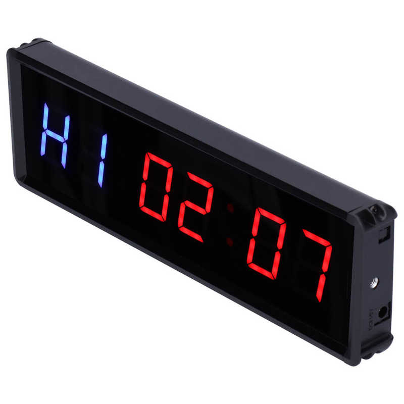 LED Timer Clock Interval Timer 1.5in LED Digital Display Count Down/Up Clock with Remote for Home Gym Office