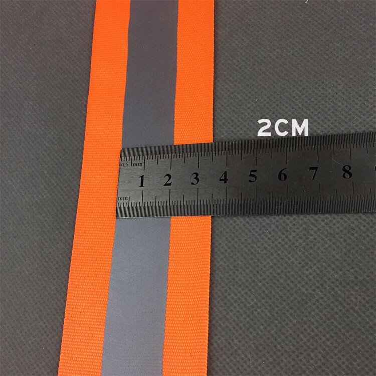 100 Meter, 5cm * 2cm breite, fluoreszierende Reflektierende Stoff Band Gurtband Reflexion Streifen Kanten flechten NäHenne Auf Bekleidungs zubehör