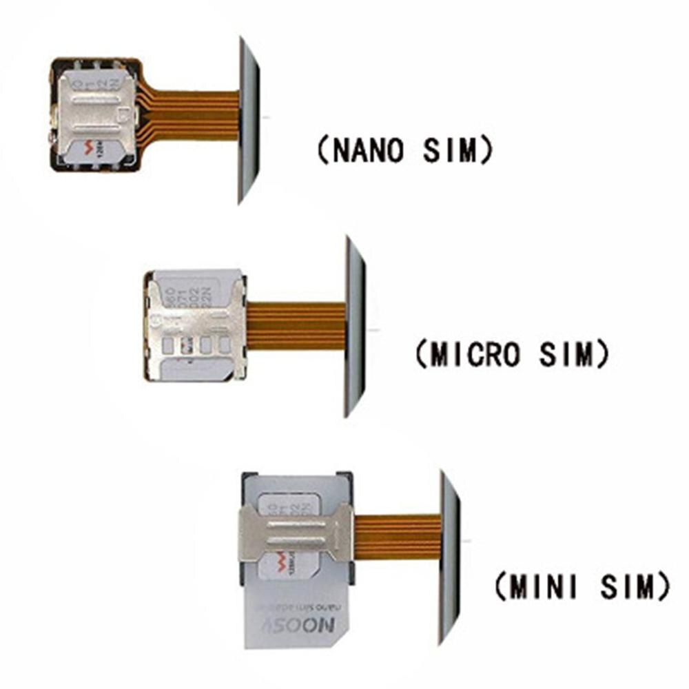 Adaptateur de carte SIM hybride universel pratique double adaptateur de carte SIM Micro Extender Nano à Nano pour téléphone Android