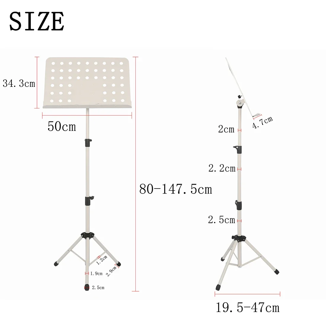 Notenständer, zusammenklappbar, Notenständer, Stativhalter, Aluminiumlegierung, faltbarer Notenständer für Gitarre, Violine, Klavier: Licht Grün