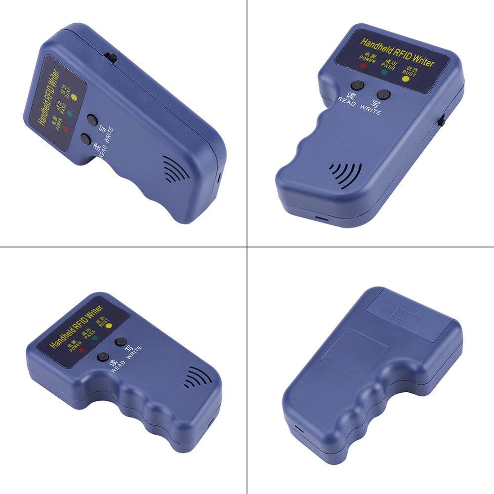 125 khz handhållen rfid-skrivare kopiatorläsare dupliceringsmaskin med 10 st  t5577 writalbe id-taggar keyfob token tag-kort