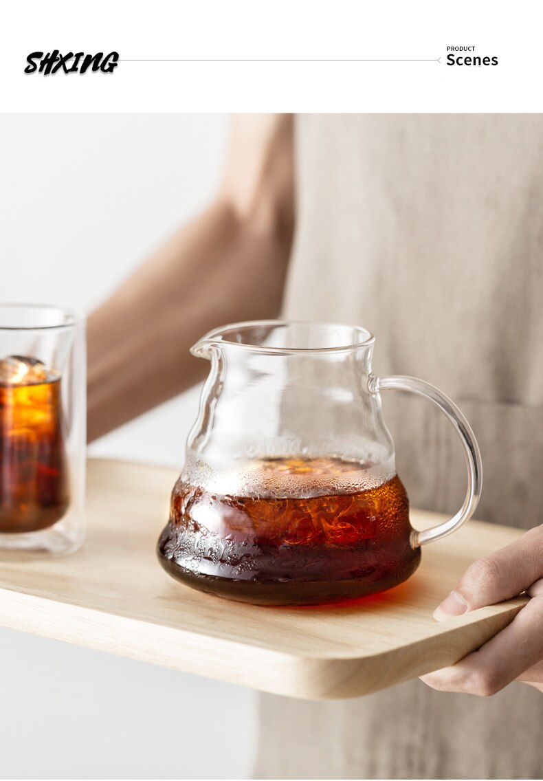Sky gryte  v60- kanne-stil kan fyrstikker med  v60- filter kaffekanne trebrakett glass kaffedripper egnet til bursdag