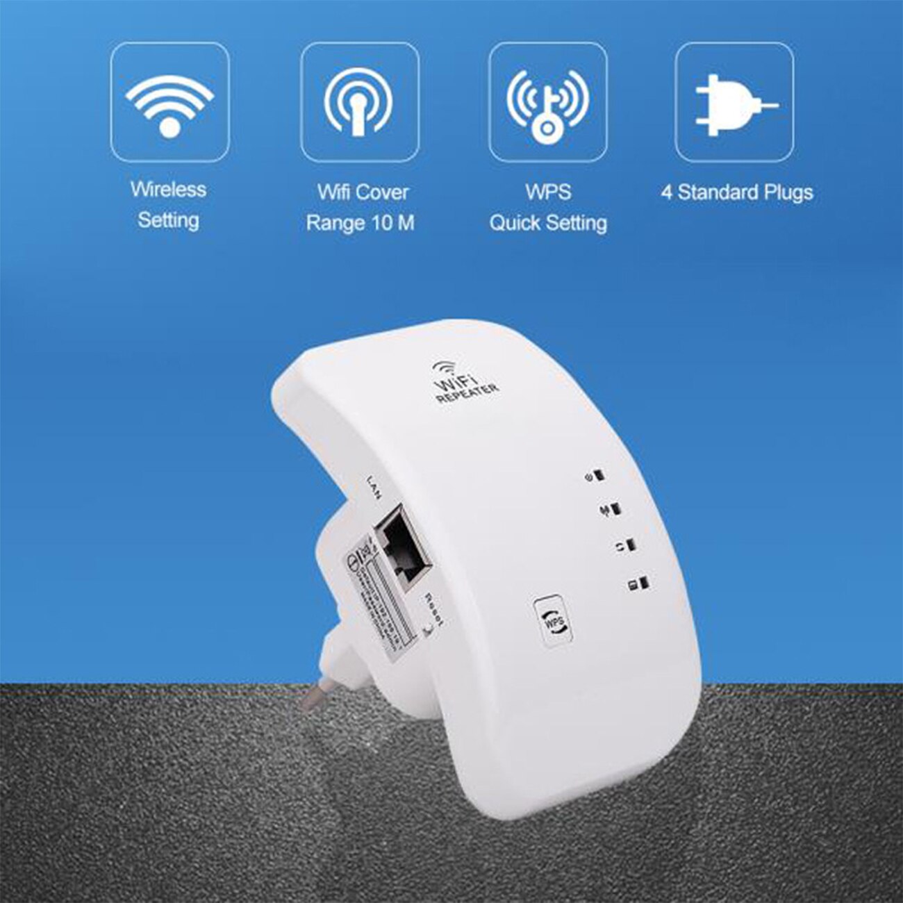 Wireless Repeater Wifi Range Extender 300Mbps Network Wi fi Amplifier Signal Booster Extender