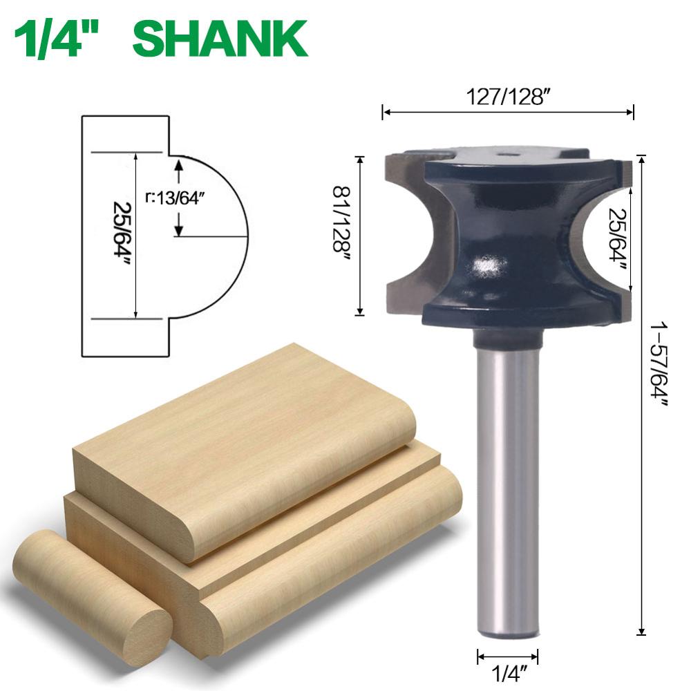 SHERUI 1PCS Half Ronde Side Cutter Bit Router Bit 6mm shank 1/4 "schacht Houtbewerking bits 1 bestelling: 1I4 inch shank