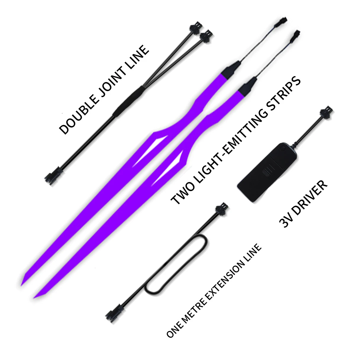 Illumina la striscia di avvertimento a portato per motocicletta con luci riflettenti multicolori Pellicola leggera Accessori per strisce per casco fai-da-te: Radura