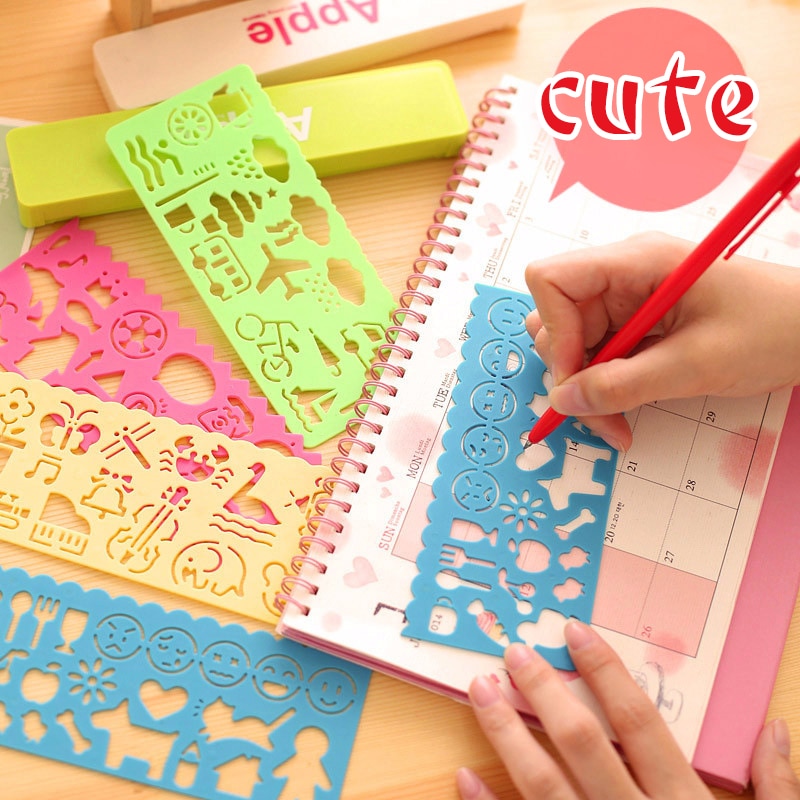 4 Stks/set Kinderen Plezier Plastic Tekening Sjabloon Spirograph Espirografo Speelgoed Stencil Heerser Diy Creatieve Draw Onderwijs Speelgoed