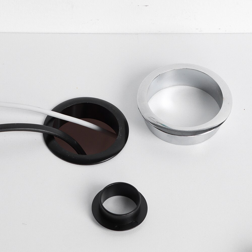 Zinc Alloy Computer Desk Cable Grommets Wire Hole Cover Cabinet Vent Hole Decor Plug Cable Outlet Port Cable Winder