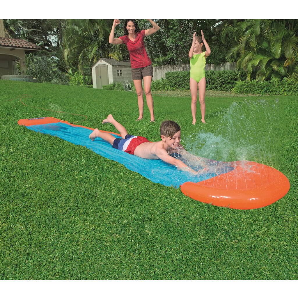 18ft Waterglijbaan Waterglijbaan Gazon Slip Glijbaan Voor Kinderen Achtertuin Zwembad Water Speelgoed