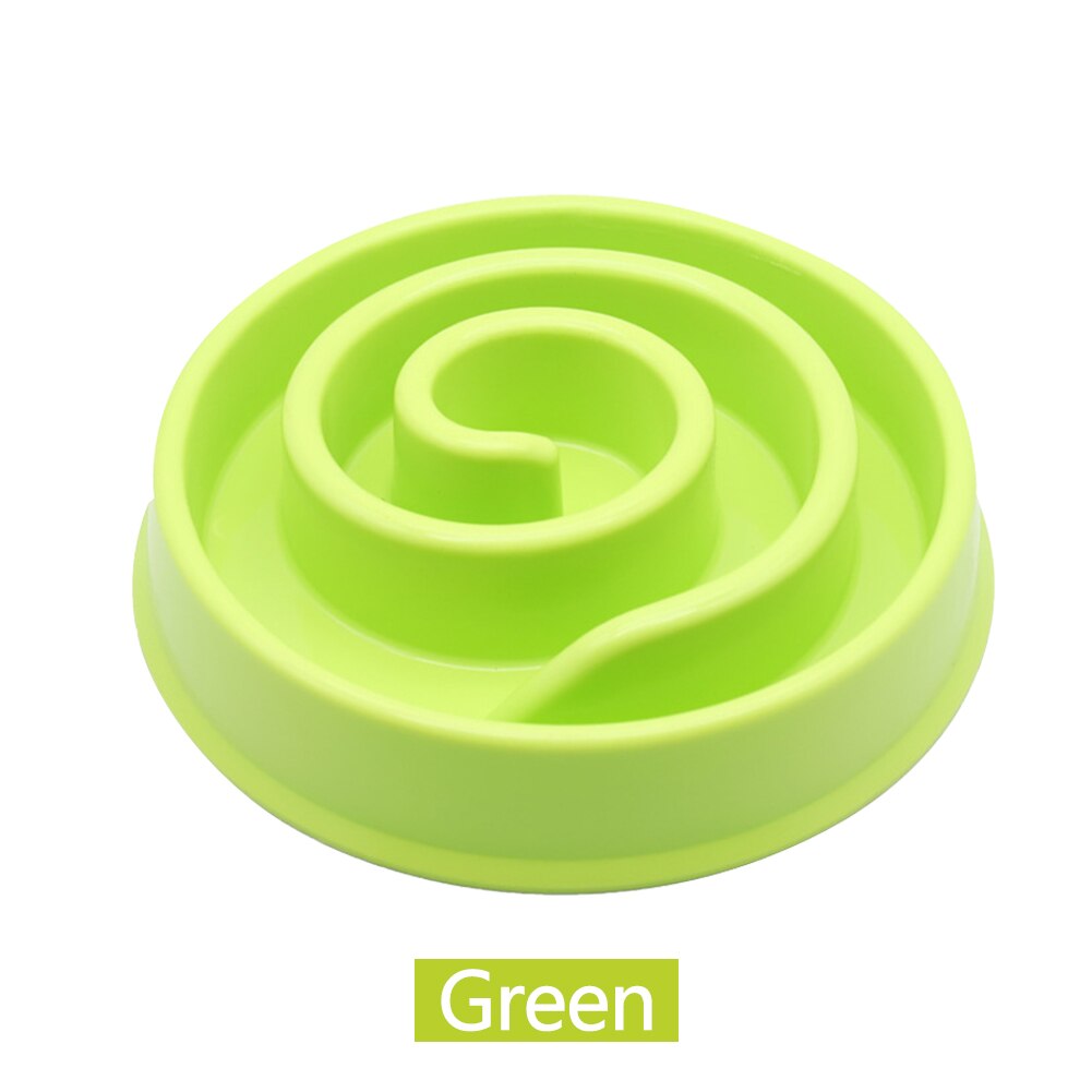 Portable Pet Dog Feeding Food Bowls Puppy Slow Down Eating Feeder Dish Bowl Prevent Obesity Pet Cats Dogs Supplies: Green-01