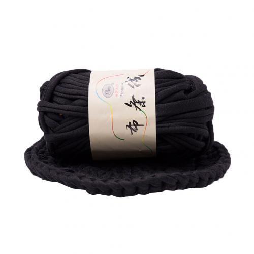 Neue Hand-stricken gewebte Gewinde Starke Korb Decke Geflochtene DIY Häkeln Tuch Phantasie Garn: Schwarz