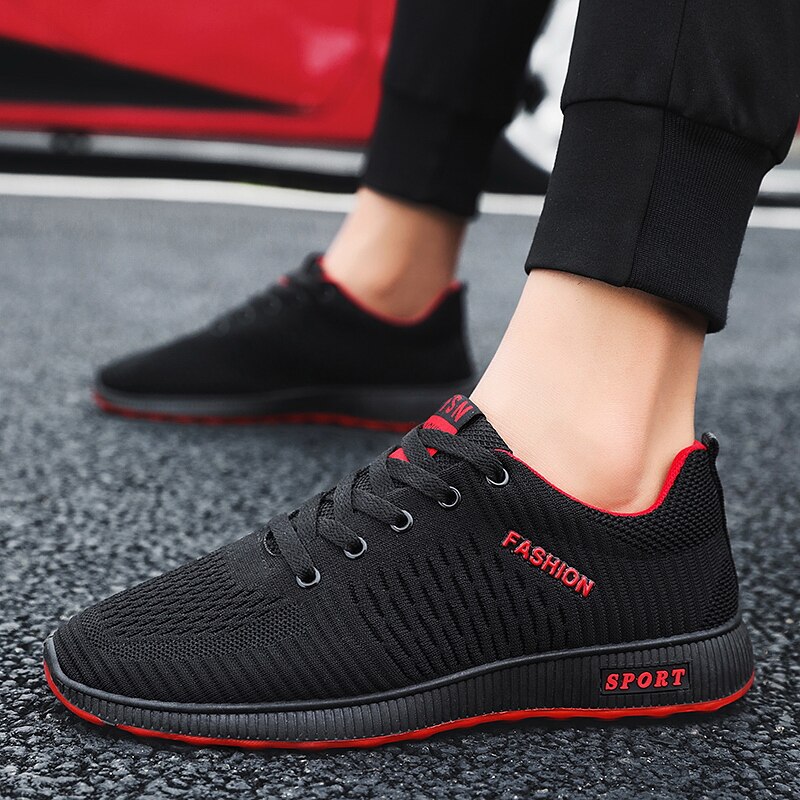 2021 novos tênis dos homens confortáveis sapatos de skate sapatos respirável sapatos clássicos preto vermelho zapatos hombre