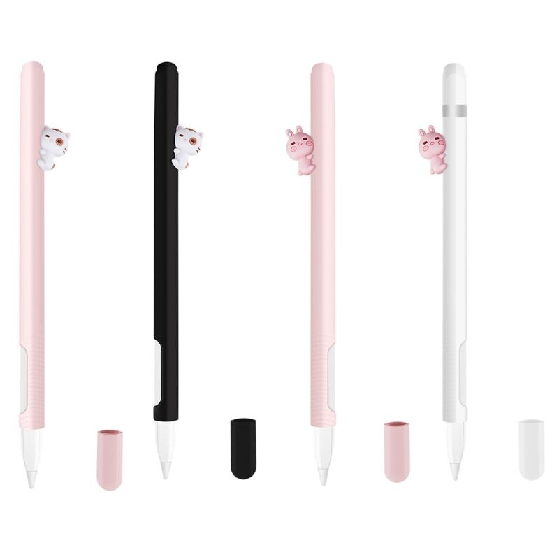 Uroczy Kot Silikonowe Etui Ochronne Pokrowiec Nakładka na Rysik Apple Pencil 2