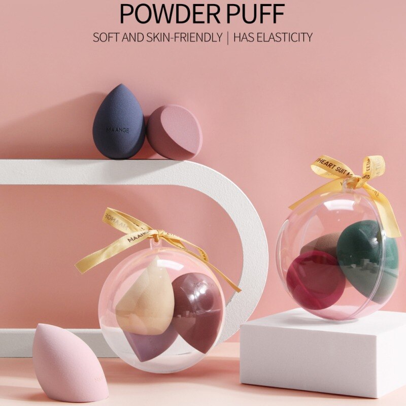 Christmas Makeup Blender Set Waterdrop Makeup Sponge Puff Sponges Cosmetic Powder Face Foundation Sponge Makeup Blend 3 Pcs