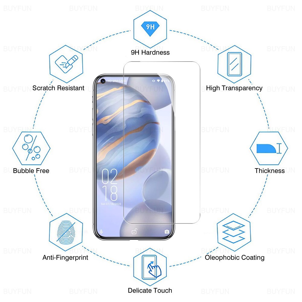 Für Oukitel C21 4Stck Bildschirm Schutz Gehärtetem Glas Für Oukitel C21 C 21 21C 6,4 zoll Kratzfest Sicherheit schutz Film