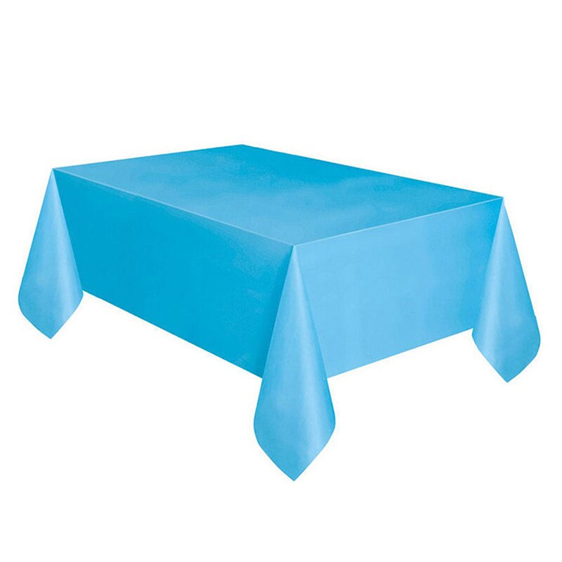 1pc D&Z Pure Color Series Disposable PE Tablecloth Party Supplies Wedding Table Decoration Waterproof Desk Cover: Sky Blue