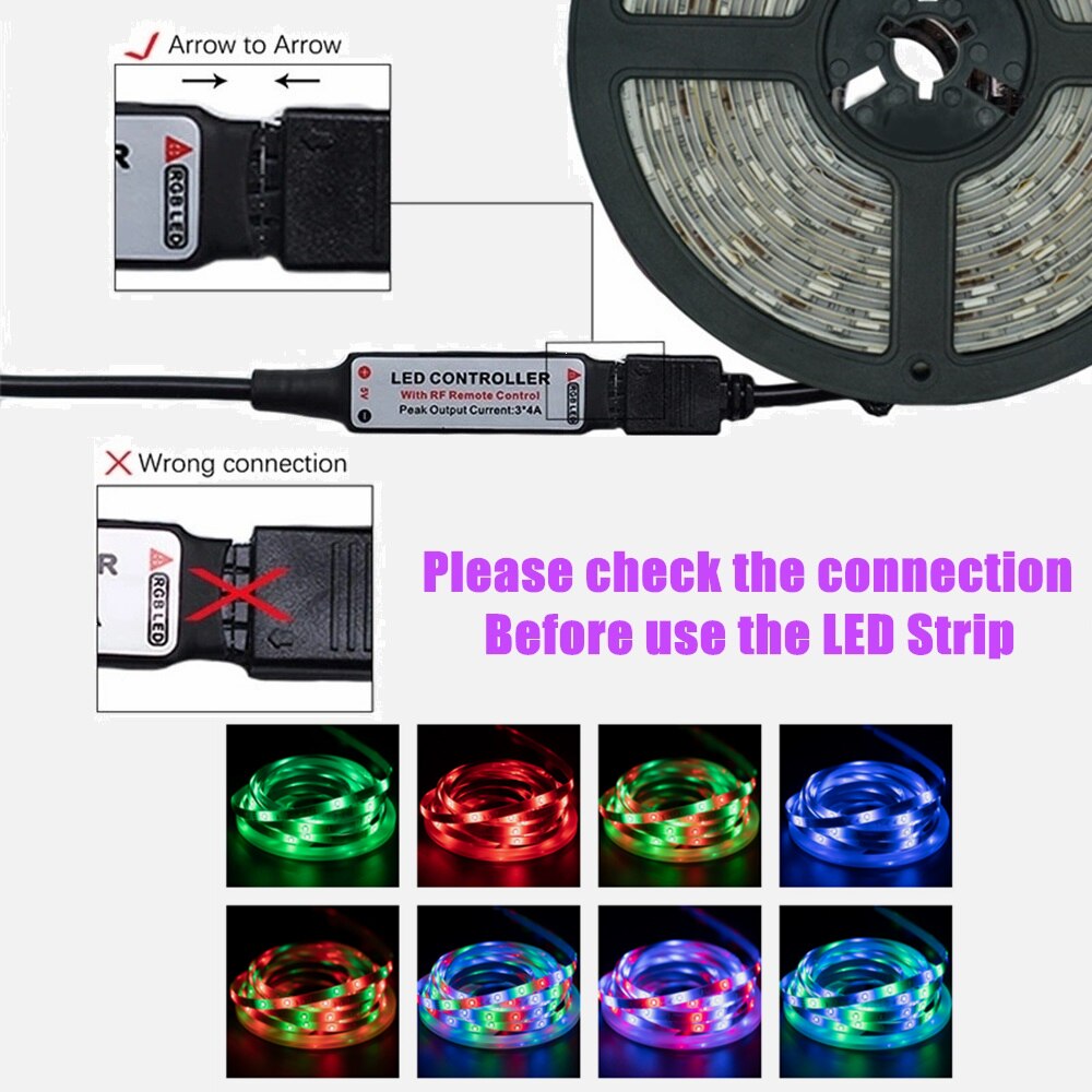 5V 2835 Led Strips Decoratie Verlichting Usb Infrarood Afstandsbediening Lint Lamp Voor Festival Party Slaapkamer Rgb Backlight