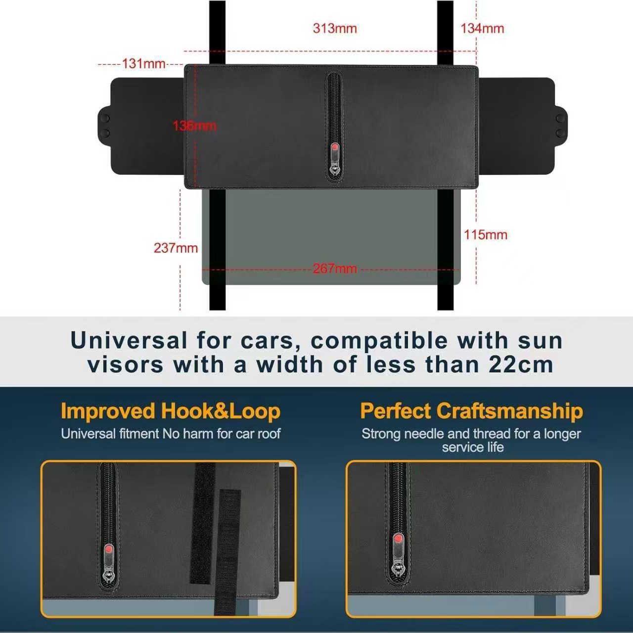 Förlängare till solskydd universal för solskydd med pc-lins bländskydd tillbehör till bilinteriör