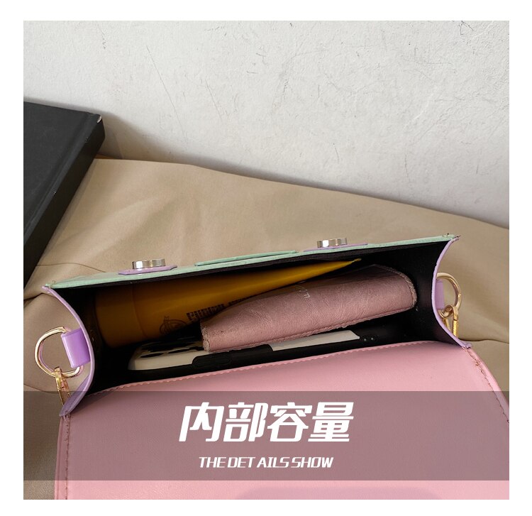 Women Flap Shoulder Messenger Bag Solid Color PU Leather Ladies Crossbody Bags Female Small Square Handbags Purse