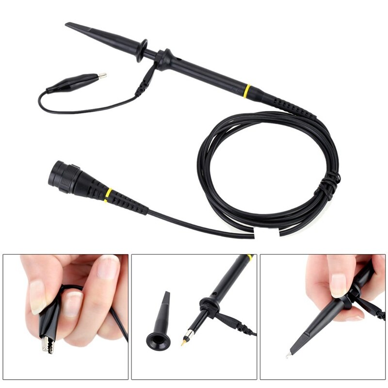 1X 10X 300Mhz Oscilloscope Probe, Universal High Impedance Alligator Clip Probe Probe With Accessories