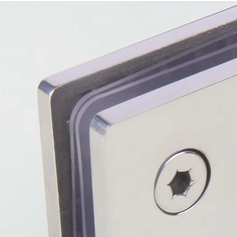304 Stainless Steel 90 Degree Fixed Glass Clamp Shower Room Glass Door Clip Frameless Door Fittings Bathroom Door Fastener