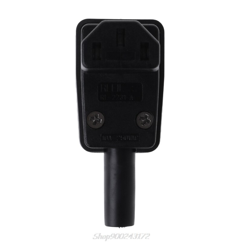 90 grados en ángulo IEC 320 C13 conector hembra AC 10A 250V Cable de alimentación conector K1AA