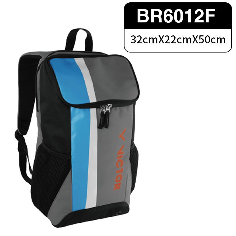 Original Victor Sports Bag Double Shoulder Backpack Badminton Tennis bag BR6012 with shoes bag 32cm*22cm*50cm: 6012F