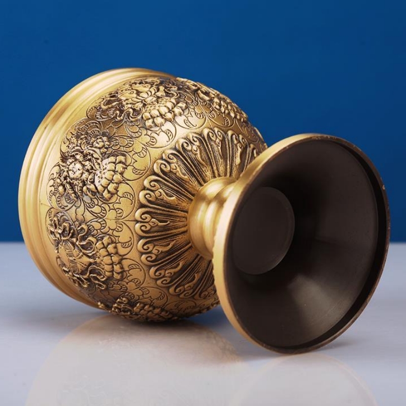 Multifunksjonell tibetansk messing stearinlyslampe håndverk preget buddhistisk røkelse lysestake altere innendørs skrivebordsdekorasjon