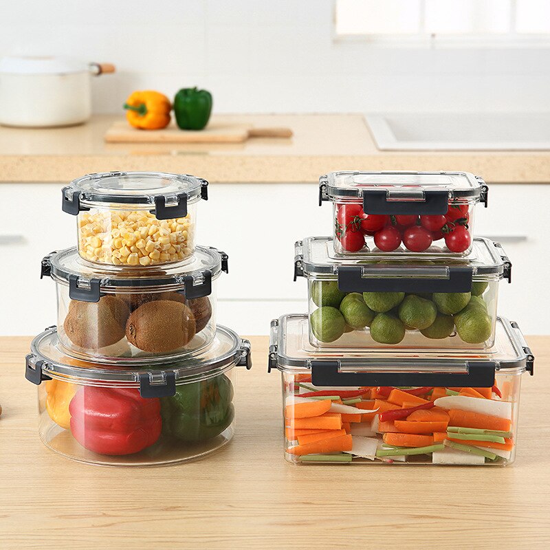 Kitchen Organizer and Storage Container Refrigerator Vegetables Fruits Sealed Jar Snack Organizer Cereals Household Organization