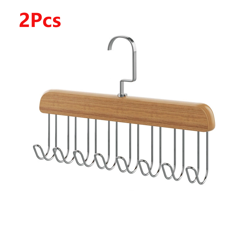 8-Haken-Multifunktions-Hosenträger aus Holz, Unterwäscheständer, Weste, Krawattenhaken, Wäscheständer aus Massivholz.: Licht Grün