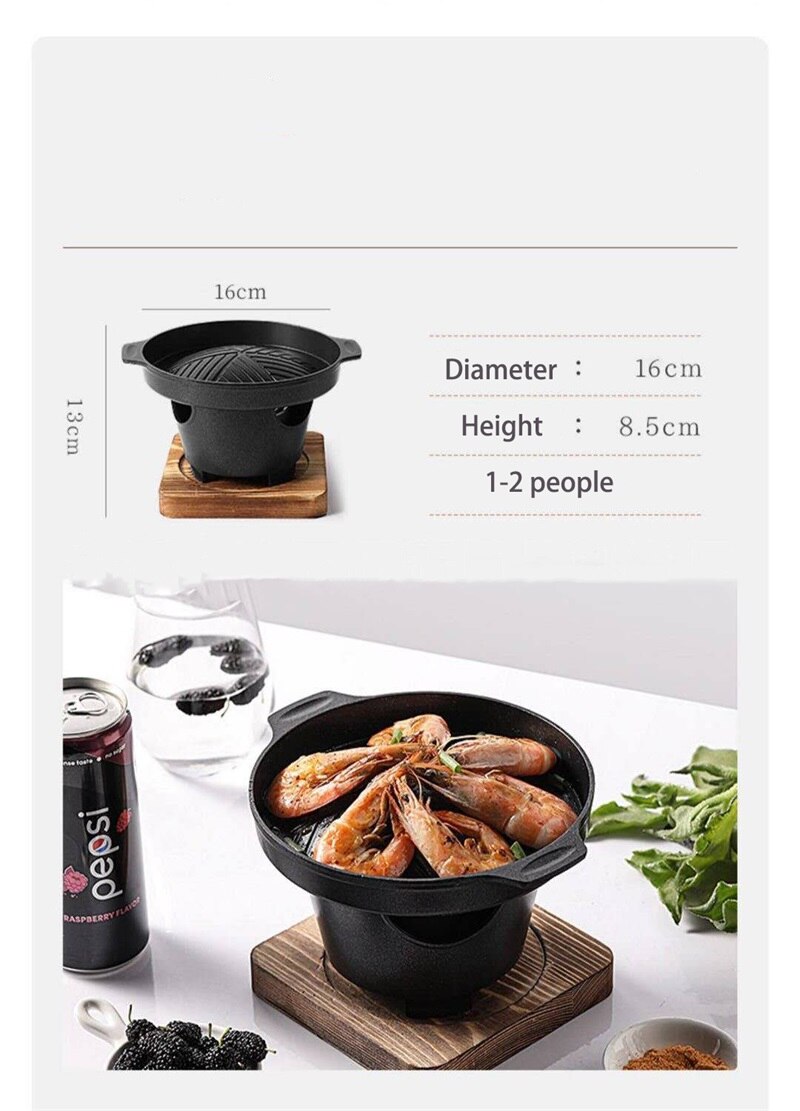 Røgfri husstand lille grill grill indendørs kulgrill